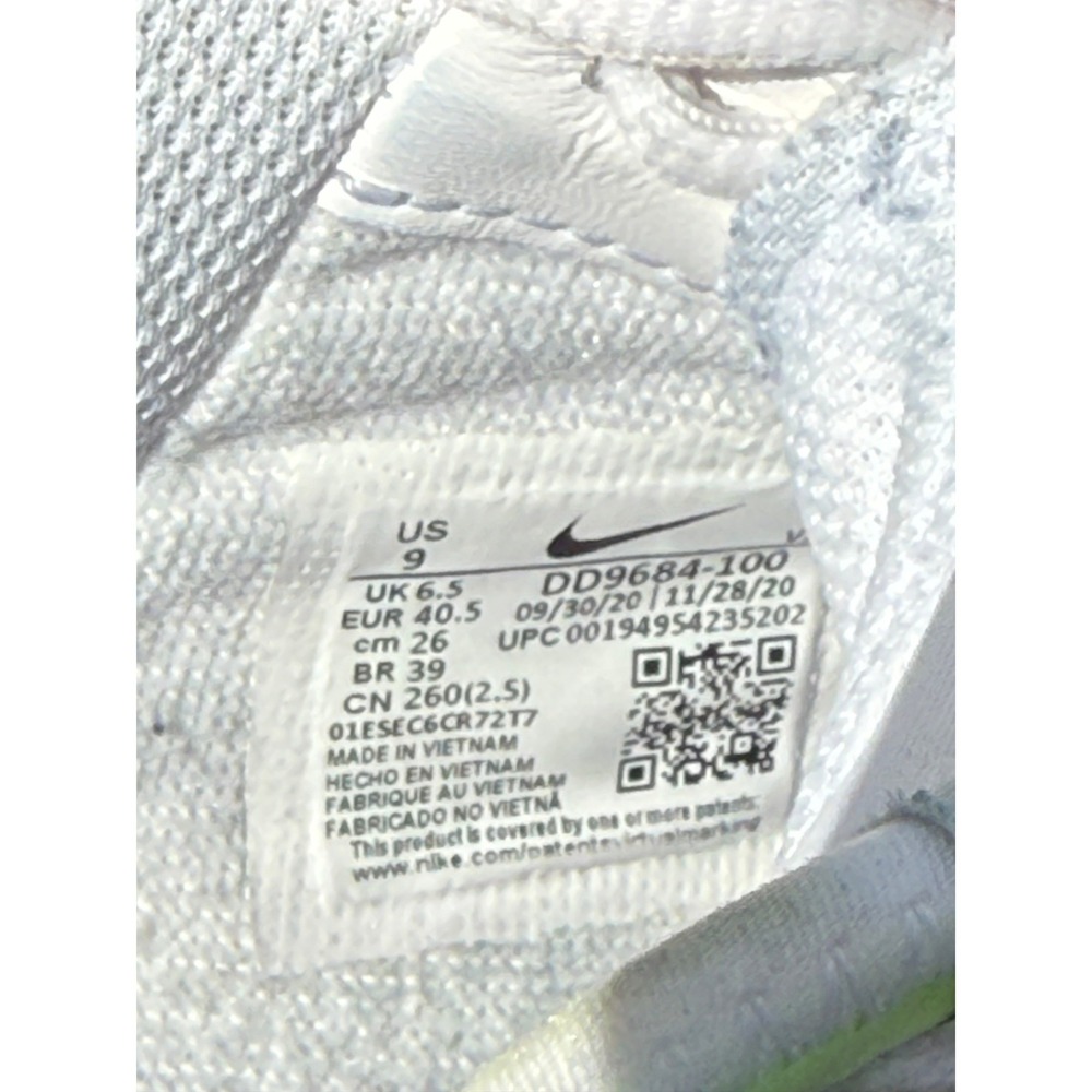 Nike Air Force 1 Shadow Women Size 9 White Purple Electric Green DD9684-100 - Picture 8 of 8